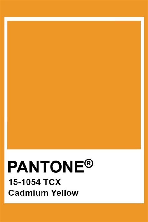 Pantone Cadmium Yellow Yellow Pantone Pantone Colour Palettes