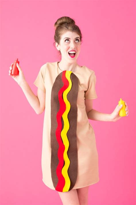 Diy Hot Dog Costume Hot Dog Halloween Costume Food Halloween