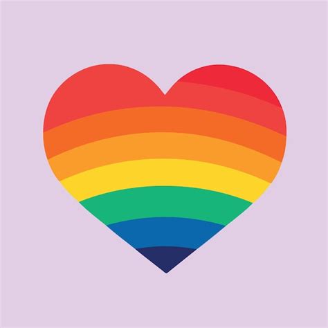 Premium Vector Pride Day Or Month Lgbt Heart With Rainbow Colors