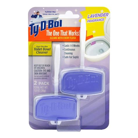 ty d bol ty d bol over the rim toilet bowl cleaner and freshener lavender scent 3 pack in the