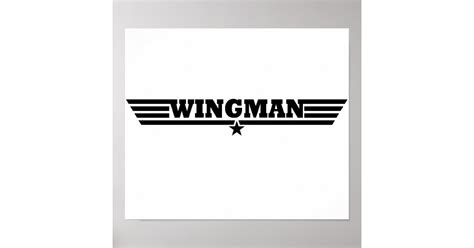Wingman Wings Logo Poster Zazzle
