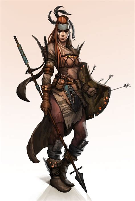 Rpg Female Character Portraits Female Barbarian Character Portraits
