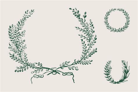 26 Old Laurels With Images Laurel Wreath Monogram Hand Drawn
