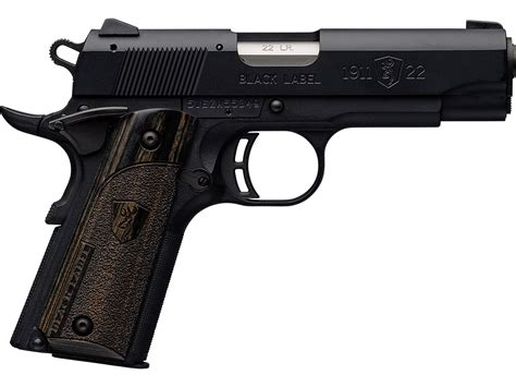 Browning 1911 22 Black Label Compact Semi Auto Pistol 22 Long Rifle