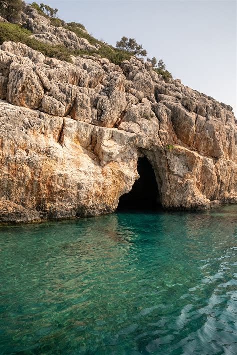 Cave Sea Mountain Yacht Free Photo On Pixabay Pixabay