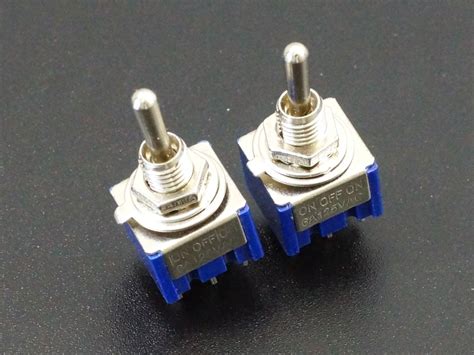 Miniature Toggle Switch Dpdt On Off On 6a 2 Pack Protosupplies