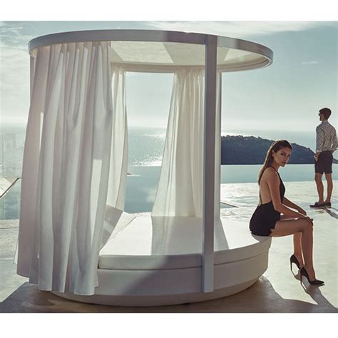 Bamboo conjures up images of tropical conditions. Vondom, Vela, canopy., Outdoor, Daybed, round ...