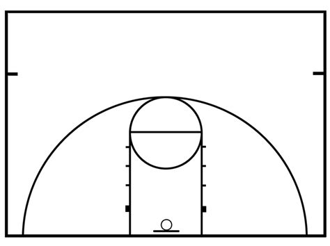 Half Basketball Court Clipart Best