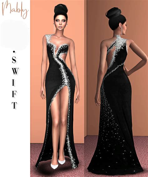 Mably Store Swift Gown Download Dress Sims 4 Dresses Party Dress
