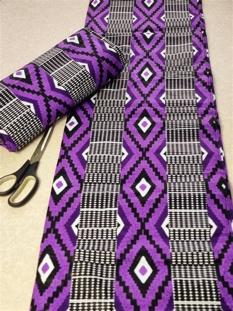 Purple African Print Fabric By 6 Yards Ankara Fabric Etsy