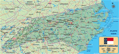 Map Of North Carolina United States Usa Map In The Atlas Of The North