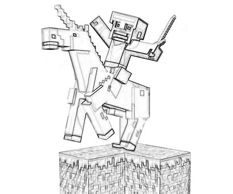 Minecraft Horse Coloring Page Coloring Home