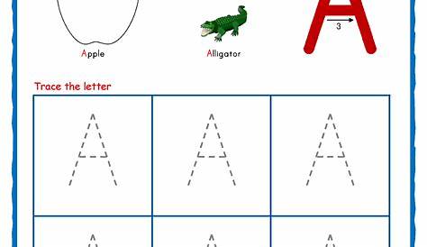 trace the letter a printable