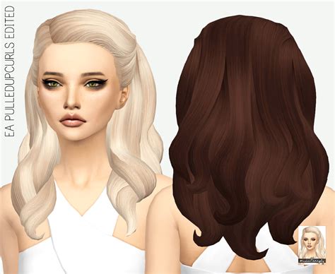 Sims 4 Cc Hair — Missparaply Ts4 Ea Pulledupcurls Edited