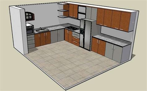 3d Kitchen Interior Design Model Sketch Up File Cadbull