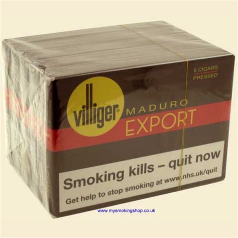 Villiger Export Maduro Pressed 5 Packs Of 5 Cigars