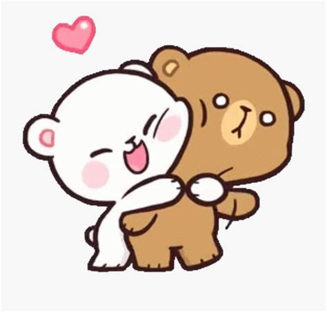Milkandmocha Cute Kawaii Bears Hug Freetoedit Love Hug Gif