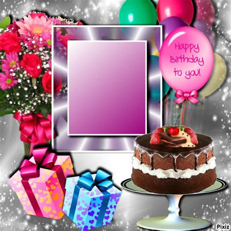 Pixiz Happy Birthday Photo Frame With Name The Cake Boutique