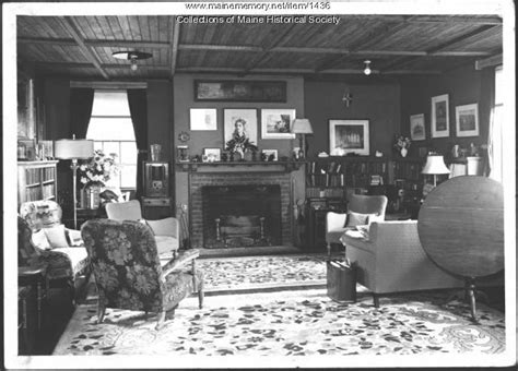 Interior John Mead Howells Home Kittery Point 1940 Maine Memory