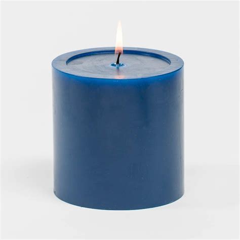 Richland 4 X 4 Navy Blue Pillar Candle Quick Candles