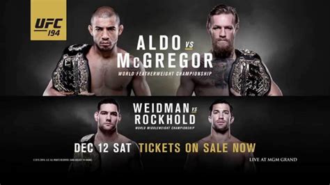Ufc 194 Fight Card Tv Schedule And Awesome Promo Videos
