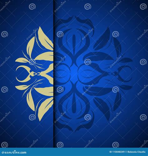 Vector Gold Oriental Arabesque Pattern Background With Place For Stock