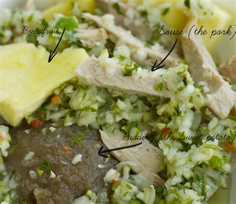 pudding and souse is the most common meal on a special occasion a spicy mashed potato inside a