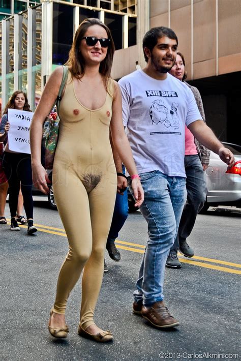 Fake Nude SlutWalk Marcha Das Vadias Sao Paulo SP Brasil A