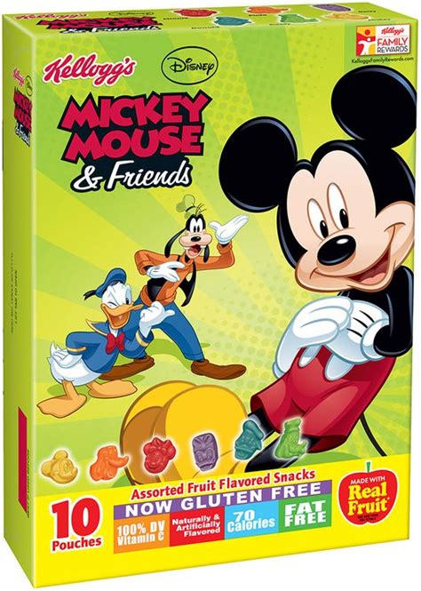 Kelloggs Disney Mickey Mouse And Friends Fruit Flavored Snacks 10 Ct