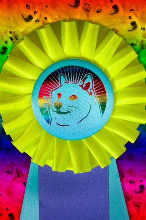 Vibrant Rainbow Foil Print Shibe Doge Meme By Positivecynic 1500