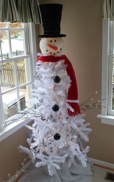 Snowman Christmas Tree I Made Him Last Night In No Time At All He Is
