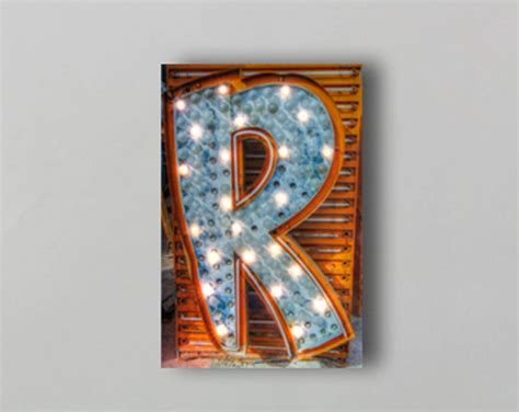 Marquee Led Letter R Light Up Letter R Vegas Letter Art