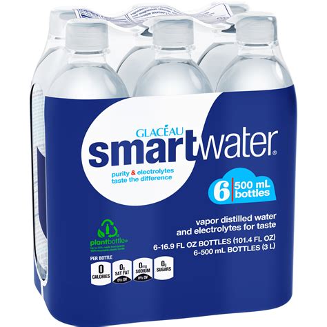 2 Pack Smartwater Vapor Distilled Water 169 Fl Oz 6 Count