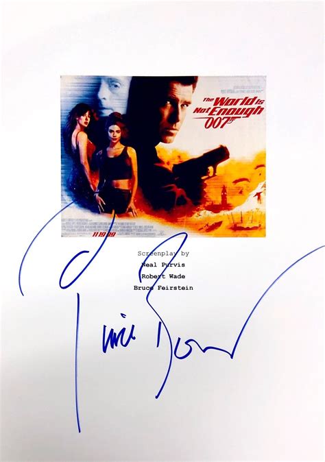 Pierce Brosnan Autograph Signed James Bond 007 Script Cover