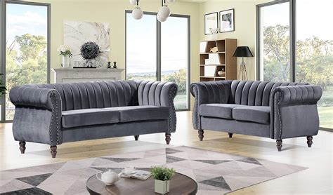 Buy Container Furniture Direct Quinones Modern Chesterfield Channel