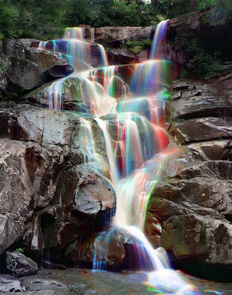 A Rainbow Cascade Photograph By John Rowe