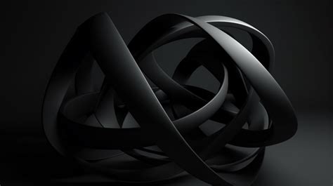 Minimalistic Dark Geometry Structure With Twisted 3d Render Background