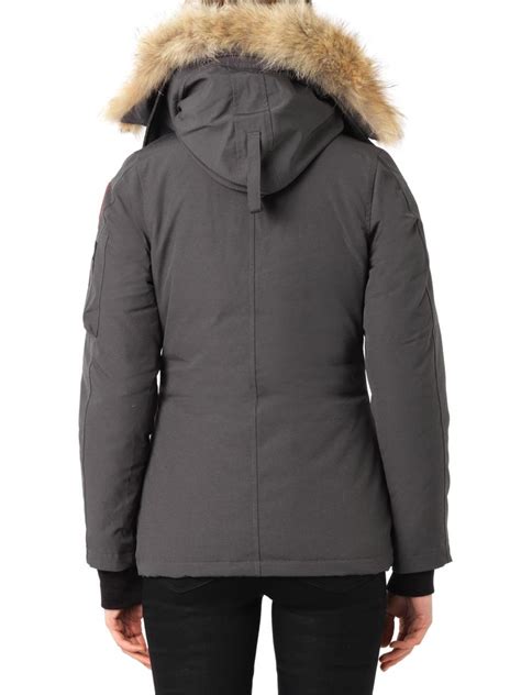 Canada Goose Montebello Fur Trimmed Down Jacket In Charcoal Grey Lyst