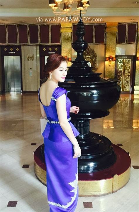 Wut Hmone Shwe Yi In Beautiful Myanmar Dress