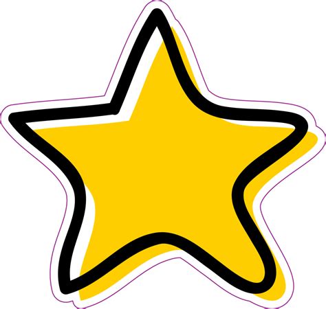 Falling Star Vector Sticker Clipart Cute Cartoon Cartoon Star The Best Porn Website