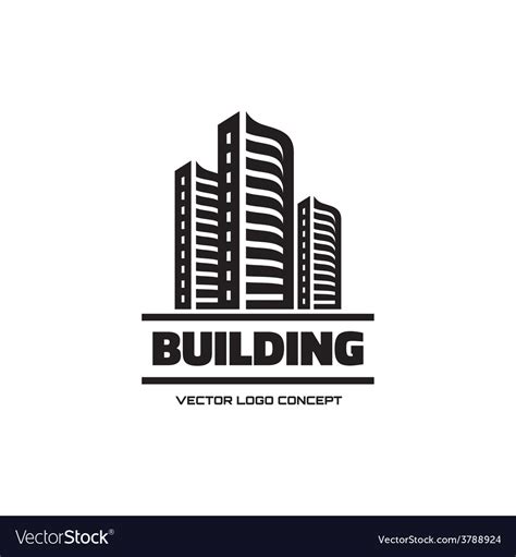 Building Logo Concept Royalty Free Vector Image