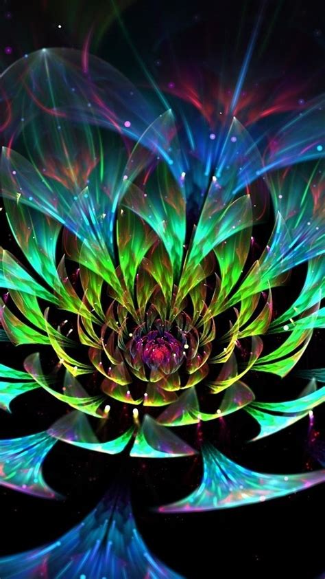 Abstract Colorful Lotus 3d Flower Art Design Wallpaper