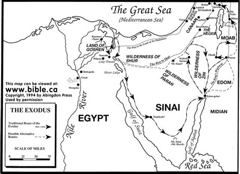Old Testament Exodus Map