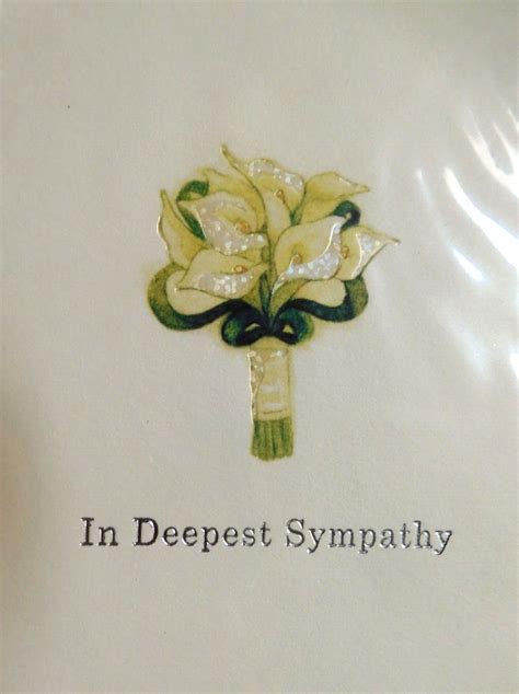 Papyrus Cards High Quality Calla Lilies In Deepest Sympathy Thinking