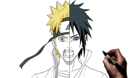 How To Draw Naruto Uzumaki Tutorial Sasuke Drawing Naruto Drawings Images And Photos Finder