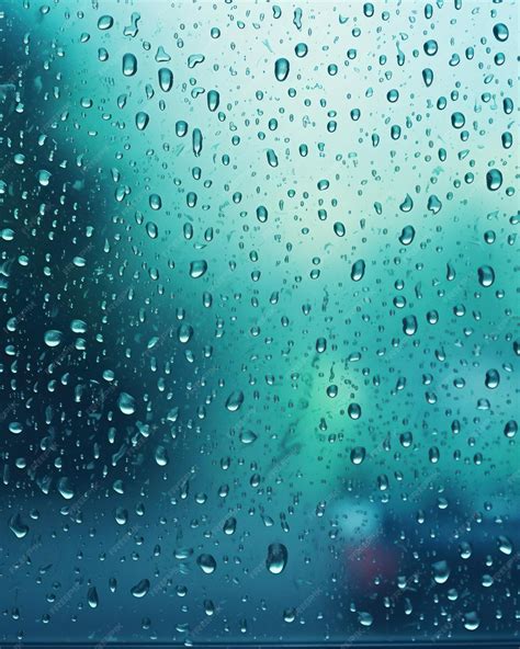 Premium Ai Image Rain Droplets On A Glass Window Rainy Season