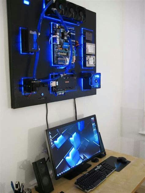 Wall Mounted Water Cooled Pc Pc Mods Pinterest