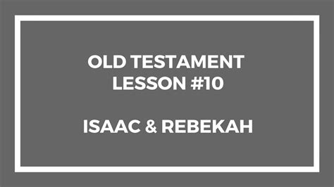 Old Testament Lesson 10 Gospel Doctrine Jeremy Eveland Utah