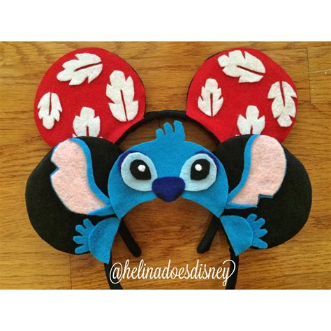 How to loom knit a cowl / scarf in a kind of honeycomb stitch (diy tutorial). Lilo and Stitch Custom Minnie Mouse Ears | Diy disney ears, Diy mickey ears, Disney mouse ears