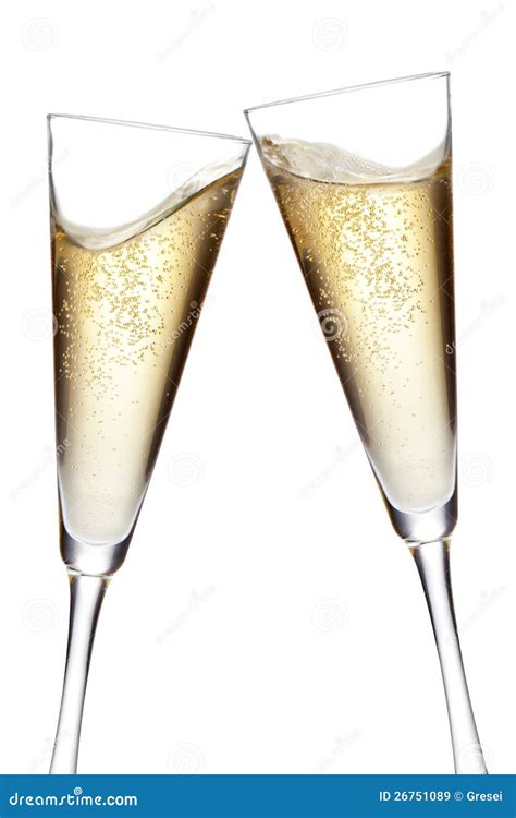 Champagne Flutes Toasting Royalty Free Stock Images Image 26751089
